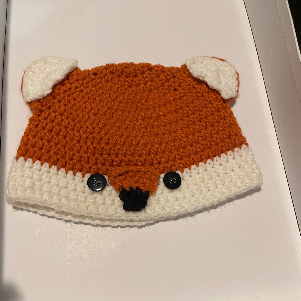 Handmade crochet bonnet and beanie set